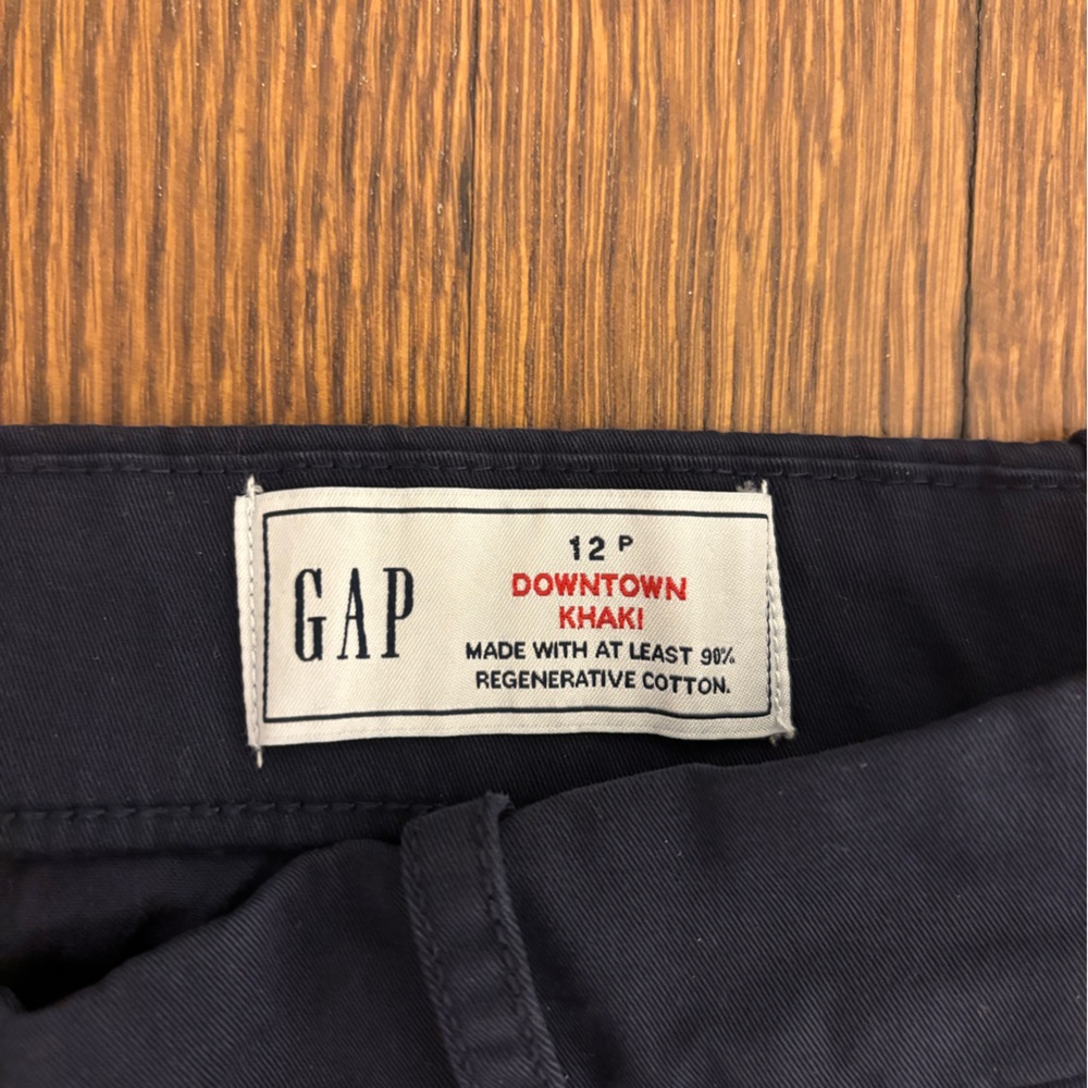 GAP Women's Navy Downtown Khaki Straight-Leg Trousers - Picture 3 of 3